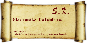 Steinmetz Kolombina névjegykártya